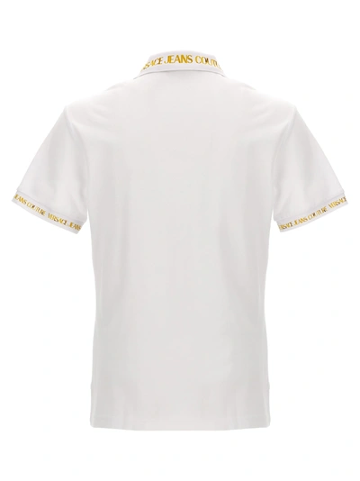 Shop Versace Jeans Couture Logo Print  Shirt Polo White
