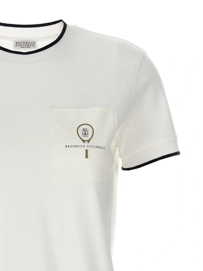 Shop Brunello Cucinelli Logo T-shirt White