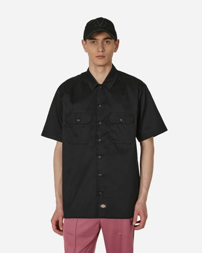 Shop Dickies Short Sleeve Work Shirt In Black