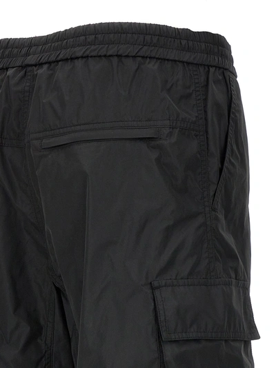 Shop Msgm Nylon Cargo Pants Black