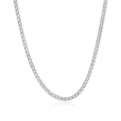 Shop Simona Diamond Cut Franco Chain 3mm Sterling Silver 9" Anklet