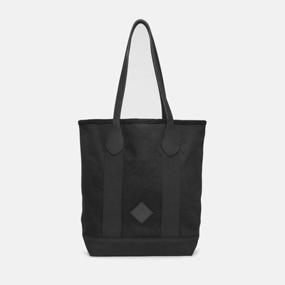 Shop Timberland Canvas And Leather Tote In Black