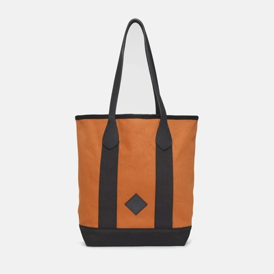 Shop Timberland Canvas And Leather Tote In Brown
