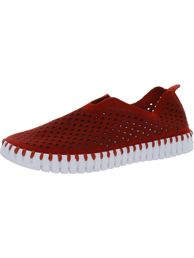 Shop Ilse Jacobsen Womens Slip On Flat Loafers In Red