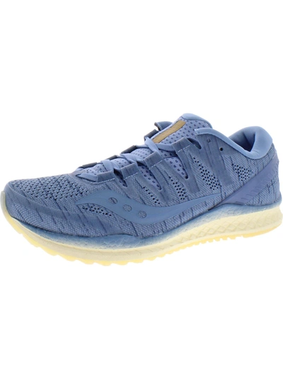 Shop Saucony Freedom Iso 2 Womens Logo Lightweight Running Shoes In Blue