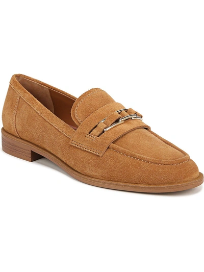 Shop Franco Sarto Jara Womens Suede Embellished Loafers In Brown