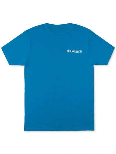 Shop Columbia Sportswear Mens Cotton Logo Graphic T-shirt In Blue