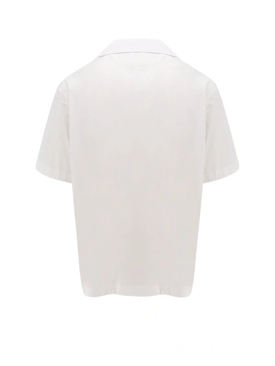 Shop Valentino Cotton Shirt With Frontal V Detail
