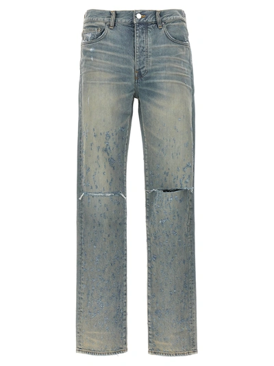 Shop Amiri Shotgun Straight Jeans Light Blue