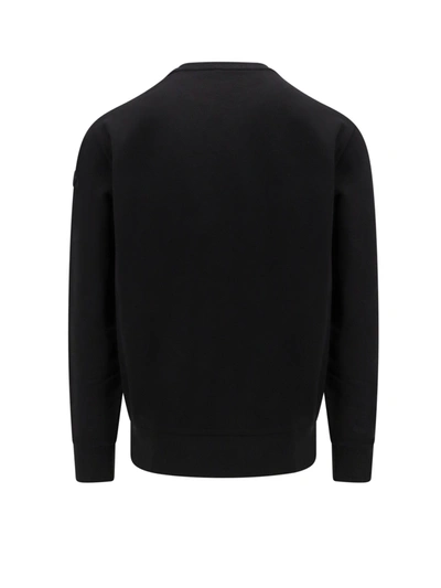 Shop Moncler Cotton Sweatshirt With Frontal Logo