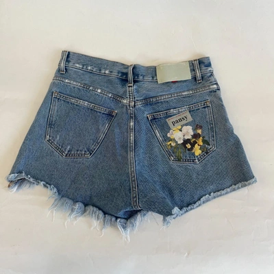 Pre-owned Off-white Blue Denim Frayed Shorts