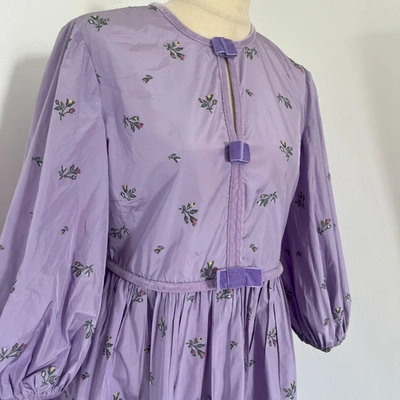 Pre-owned Red Valentino Purple Floral Print Dress