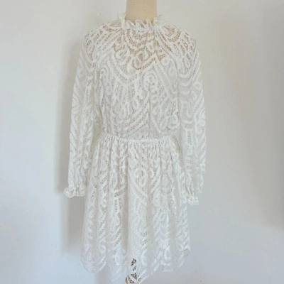Pre-owned Zimmermann Crochet Dress With White Slip