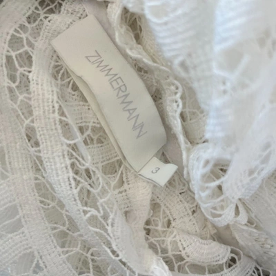 Pre-owned Zimmermann Crochet Dress With White Slip