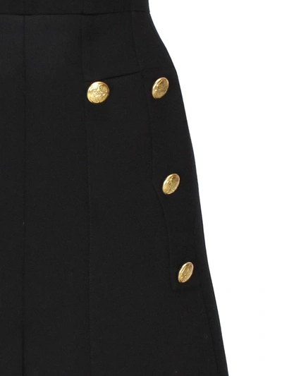 Alexander Mcqueen Military Button-embossed Minidress In Black