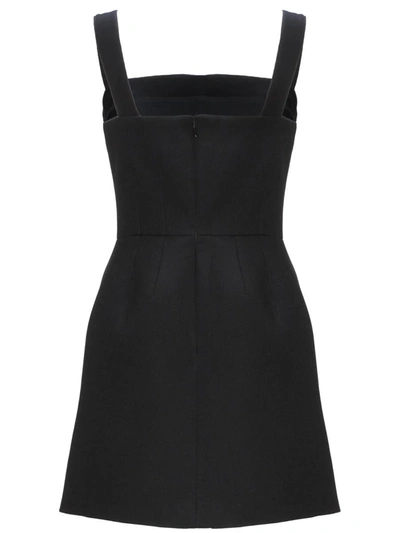Alexander Mcqueen Military Button-embossed Minidress In Black