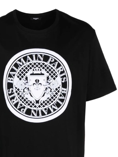 Shop Balmain T-shirts And Polos In Noir/blanc