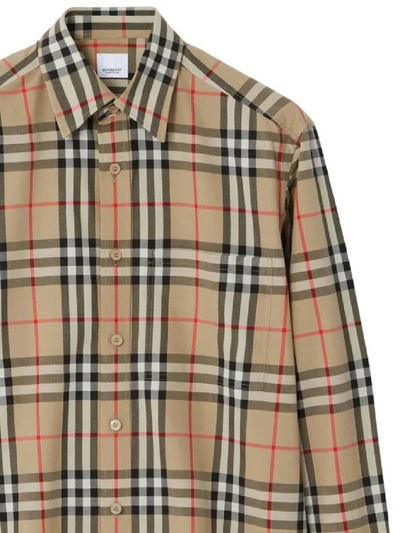 Shop Burberry Shirts In Beige