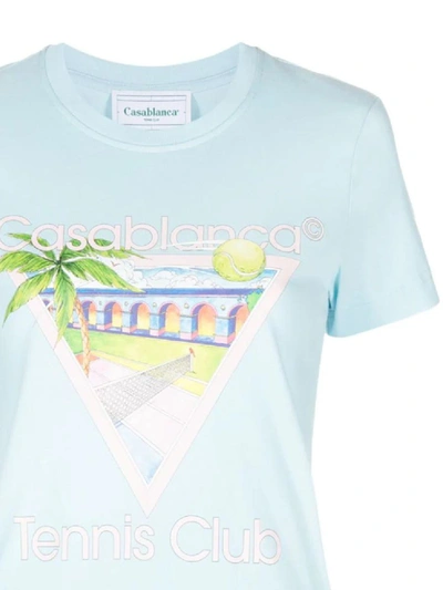 Shop Casablanca T-shirts And Polos In Blue Jersey