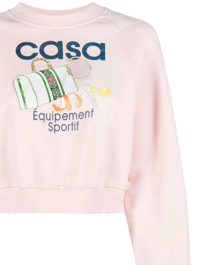 Shop Casablanca Sweaters In Pink Loopback