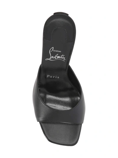 Shop Christian Louboutin Sandals In Black/lin Black