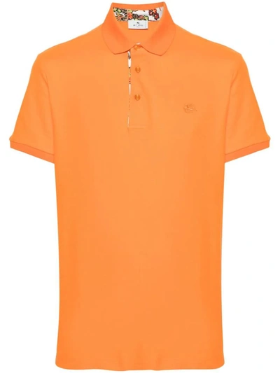 Shop Etro T-shirts And Polos In Orange