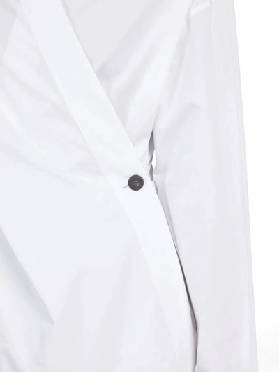 Ferragamo Asymmetric Closure Shirt In White