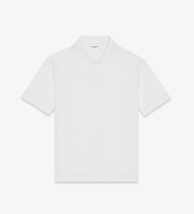 Shop Saint Laurent Polo Shirts In White