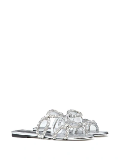Shop Valentino Garavani Sandals In Silver