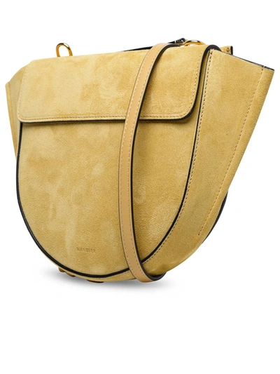 Shop Wandler Mini 'hortensia' Sand Calf Leather Bag In Yellow