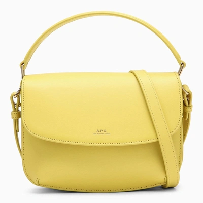 Shop Apc A.p.c. Sarah Yellow Leather Shoulder Bag Women