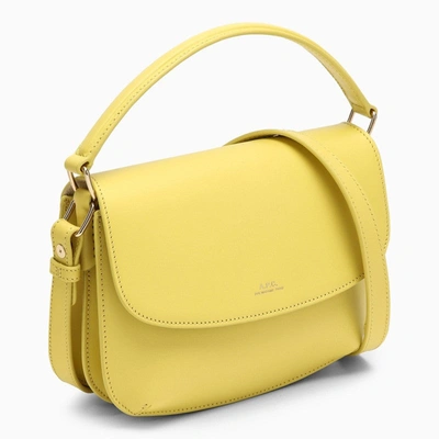 Shop Apc A.p.c. Sarah Yellow Leather Shoulder Bag Women