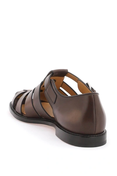 Shop Church's Leather Fisherman Sandals Men In Brown