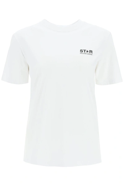 Shop Golden Goose Big Star T-shirt Women In White