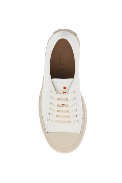 Shop Marni Leather Pablo Sneakers Women In White