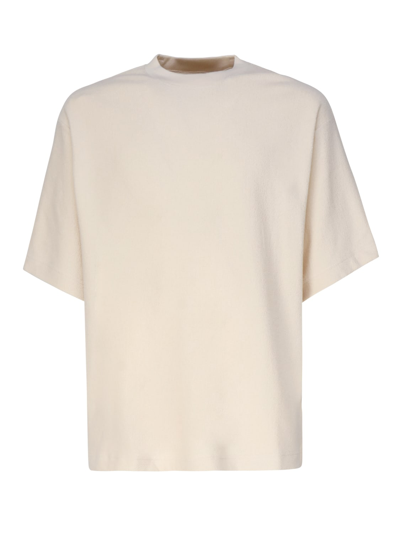 Shop Burberry Cotton Terry T-shirt In Calico