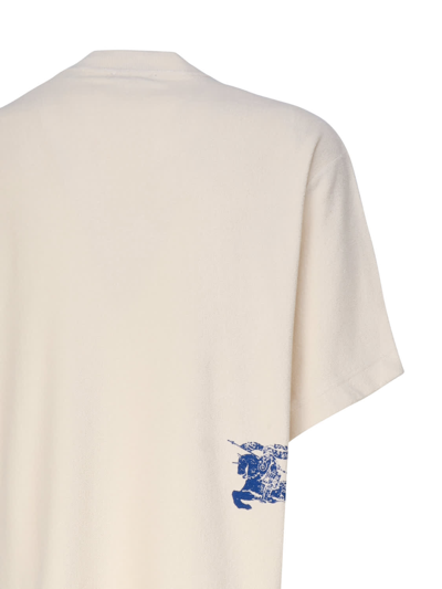 Shop Burberry Cotton Terry T-shirt In Calico