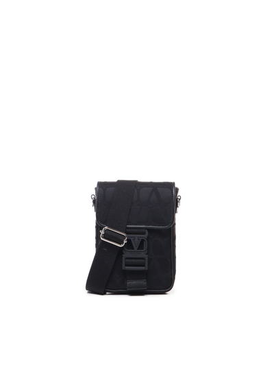 Shop Valentino Tolie Iconographe Smartphone Bag In Black