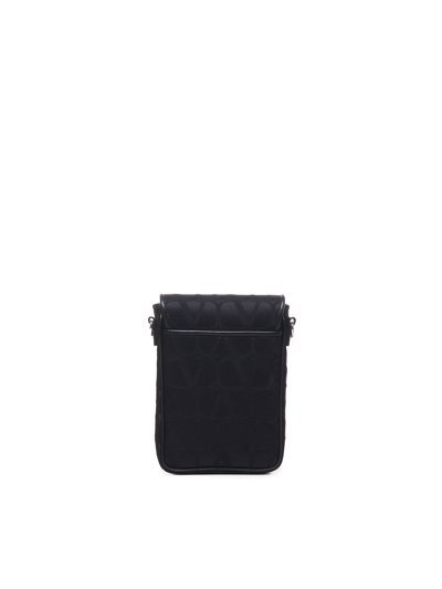 Shop Valentino Tolie Iconographe Smartphone Bag In Black
