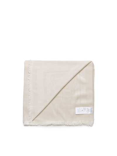 Shop Max Mara Messina Scarf In Mixed Wool In Sand