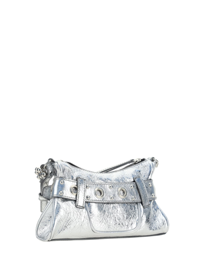 Shop Dsquared2 Gothic Belt Shoulder Bag In Argento
