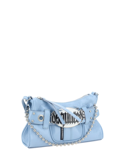 Shop Dsquared2 Gothic Belt Shoulder Bag In Azzurro