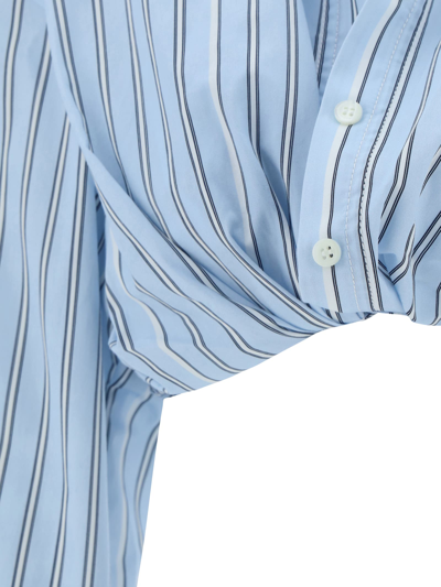 Shop Jacquemus La Chemise Bahia Shirt In Print Blue Stripe
