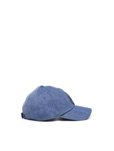 Shop Jw Anderson Baseball Hat In Cotton In Blue