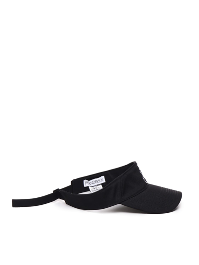 Shop Jw Anderson Cotton Visor With Logo In Black