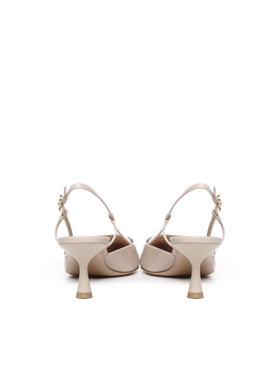 Shop Gianvito Rossi Ascent 55 Slingback In Mousse