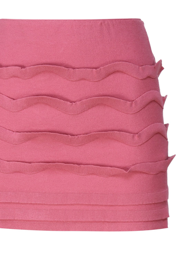 Shop Blumarine Short Stretch Skirt In Pink