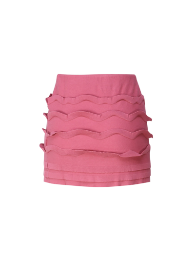 Shop Blumarine Short Stretch Skirt In Pink