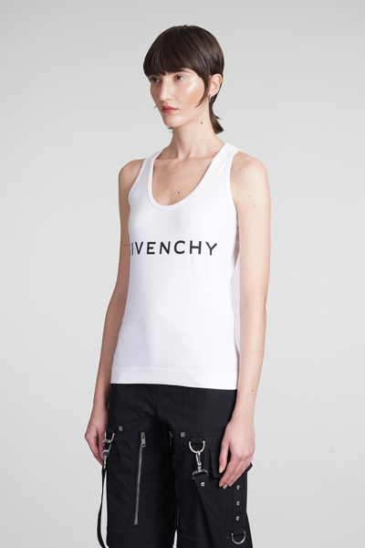 Shop Givenchy Tank Top In White Cotton