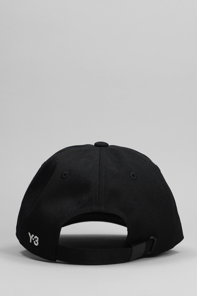 Shop Y-3 Hats In Black Cotton
